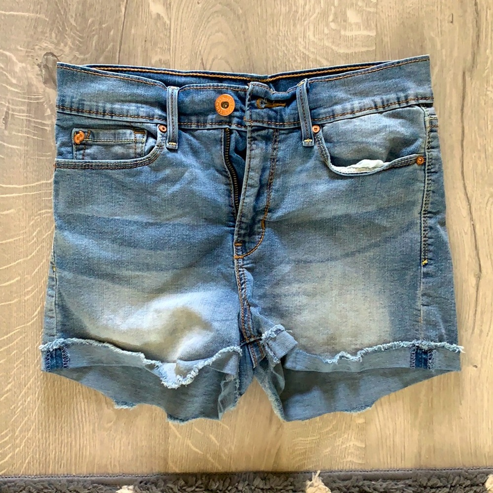 High rise jean shorts